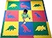 SoftTiles Kids Interlocking Foam Play Mats- Dinosaur Jurassic Theme- Premium Foam Mats for Children's Playrooms and Baby Nursery- Large 6.5 x 6.5 ft. - Primary Colors SCDPRIMBORD