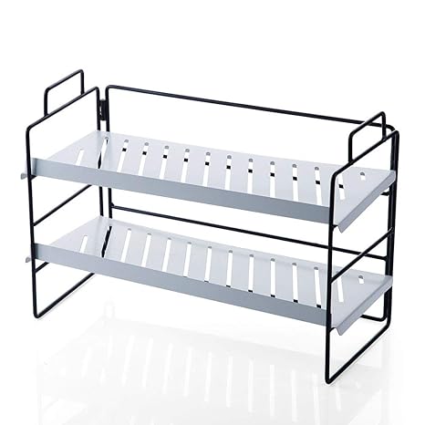 Amazon Com 2 Tier Spice Rack Standing Rack Kitchen Bathroom