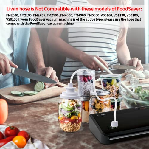 Liwin Jar Sealer and Accessory Hose Kit Compatible with Foodsaver