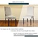 Subrtex Jacquard Stretch Dining Room Chair Slipcovers (2, White Jacquard)