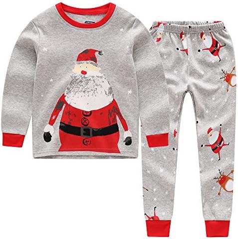 CNBABY "Santa Claus" Little Boys' 2 Piece Cotton Pajama Set (4T)
