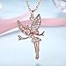 Palksky 18K Rose Gold Necklace Chain with Fairies