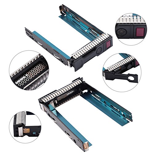 2.5" SFF SAS SATA SSD Hard Drive Carrier Tray Caddy 651687-001 651699-001 for HP Proliant ML350 DL360p DL380P DL160 Gen8 G8 Gen9 G9 Series Servers with 4 Mounting Screws and 1 Screw Driver by Mveohos - Thumbnail 4