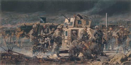 "At The End of the Day" - James Dietz - 3rd Battalion, 509th Infantry (Airborne) Military Art (Publishers Proof)