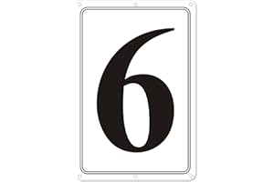 I-COWFUN Premium Aluminum Number Signs 6-12" X 8" Numbered Signs for Parking Lots and Outdoor Use, Metal Number Sign 0-99, Long Lasting, Fade-Resistant, Easy Mounting, High Visibility