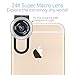 Pictek Fisheye Lens, Clip On 3-in-1 Fisheye 12X Macro 24X Super Macro Phone Camera Lens Kit for iPhone 6/6s,iPhone7 iOS and Android Smartphones