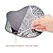 EBOOT Mouse Pad with Gel Wrist Pad Non-Slip Rubber Base, 9 Inches by 8 Inches, Black