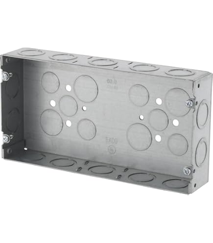 RACO 942 3-Gang Welded Electrical Box – 2-1/2" Deep With 8 Knockouts For 3/4" And 6 Concentric 1/2" & 3/4" Openings