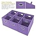 MaidMAX Storage Bins 12x12x12, for Home Organization and Storage, Toy Storage Cube, Closet Organizers and Storage, with Dual Plastic Handles, Purple, Set of 6