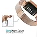 Fitbit Blaze Band with New Metal Frame Hagibis Milanese Loop Stainless Steel Bracelet Strap Magnet Lock Band for Fitbit Blaze Smart Watch-Small Large Black Sliver Rose Gold (Rose Gold, Large)