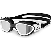 STOMP Swim Goggles, Polarized Swimming Goggles Anti-Fog for Adult Men Women（Ivory）