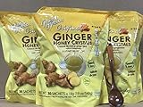 Prince of Peace Ginger Honey Crystals 18.9oz (30 sachets) With FREE Natural Wooden Spoon By KC Commerce (Pack of 3)