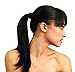 Mia Tonytail Ponytail Wrap Made Of Synthetic Wig Hair On An Elastic Rubber Band, Classic and Effortless, Black Color, PATENTED, 1 pc