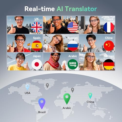 2026 Smart Glasses with Camera, 8mp Resolution Supporting 4K Video Recording, Photo/Video/Audio Recording, 410mah Battery, and Includes Ai Assistant, Ai Translation, and Bluetooth Calling.