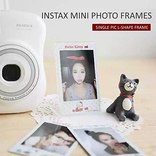 Judacom 3-inch Clear Acrylic L-Shape Photo Frame for Fujifilm Instax Mini Photos &amp; Kodak Mini Photos (L-Shape 3-Pack)