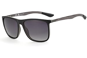 ZENOTTIC Square Polarized Sunglasses for Men Ultralight Carbon Fiber Sun Glasses Driving Fishing Golf Sports UV400 Protection