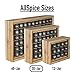 AllSpice Wooden Spice Rack, Includes 30 4oz Jars- Cherry