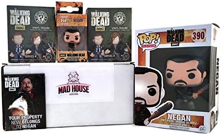 The Walking Dead Bundle by Mad House Central - Negan Pop, Keychain, Magnet & 2 TWD Mystery Mini’s