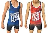 TRI-TITANS Respect All Wrestling Singlet Folkstyle Freestyle Greco - Red Blue Reversible