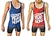 TRI-TITANS Respect All Wrestling Singlet Folkstyle Freestyle Greco - Red Blue Reversible