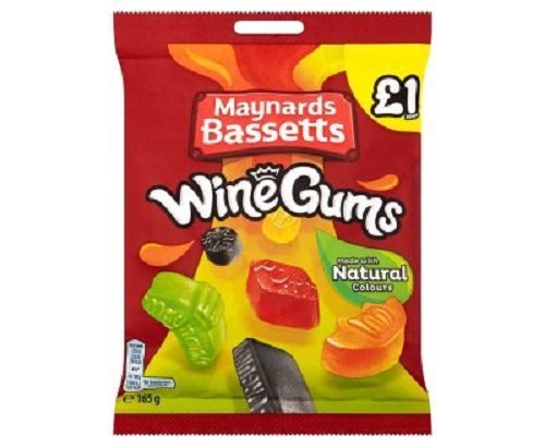 Maynards Bassetts Wine Gums £1 Sweets Bag 165g