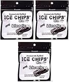 Ice Chips Black Licorice Candy, Xylitol Sweetened, 3 Pouches