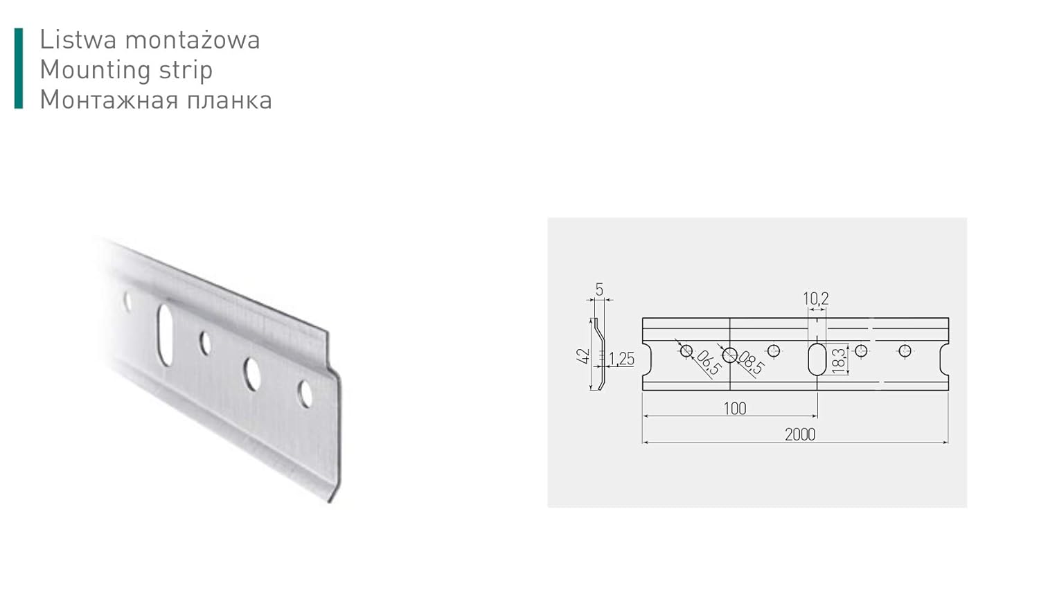 Mounting Bracket Hanger 1 Meter Hanging Rail For Kitchen Wall Cabinet Cupboard