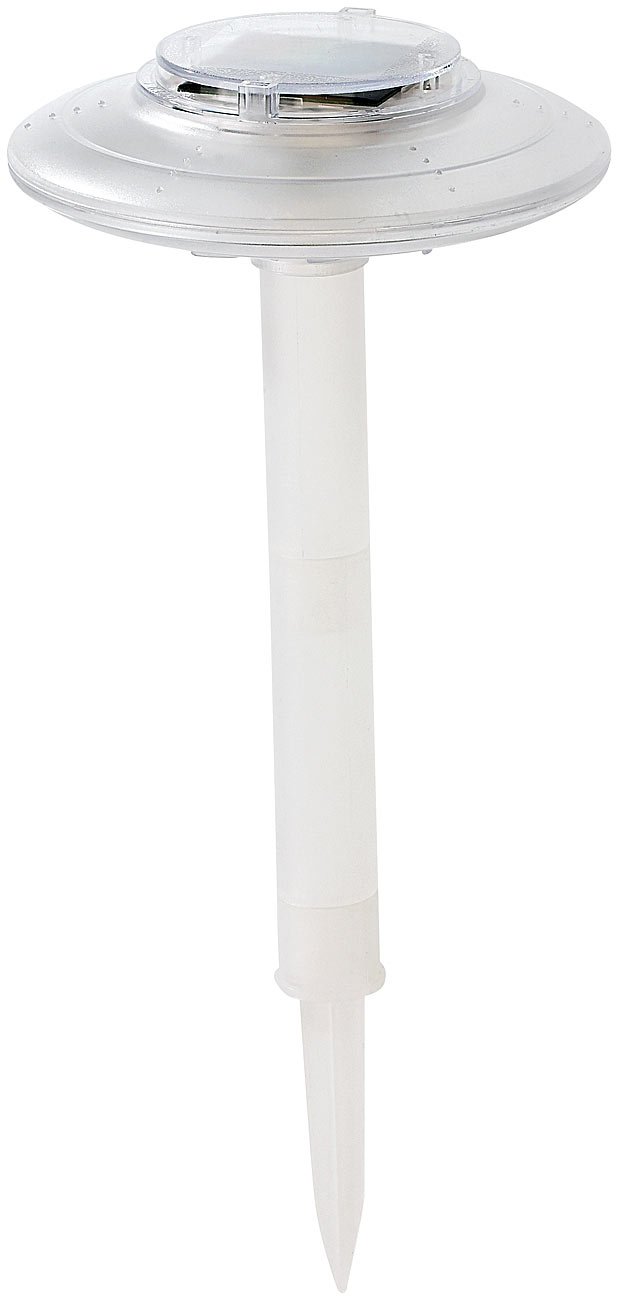 Lunartec PE5496 LED Solar Garden Light, Transparent Edge, White