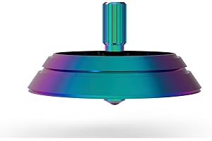 PLEXITY LABS Los Alamos Metal Spinning Top Inspired by The 1951 Los Alamos NM UFO Incident Psychedelic Stainless Steel