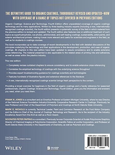 Organic Coatings: Science and Technology