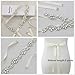 QueenDream Women's Crystal Diamond Bridal Belt Sashes Ivory Wedding Belts Sash for Wedding