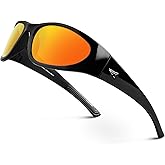 KastKing Raccoon Polarized Sport Sunglasses for Men and Women, Wide Temple Wrap, Ideal for Driving Fishing Cycling Running