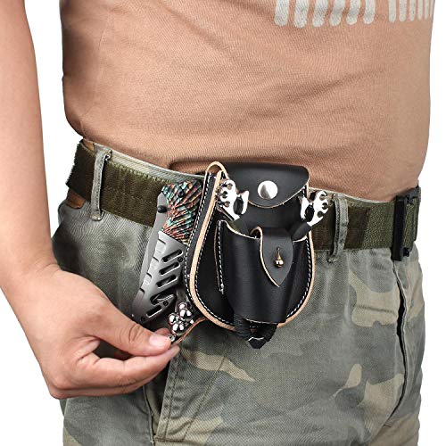 KOSIBATE Slingshot Ammo Pouch, Catapult Leather Hunting Holder for 3/8