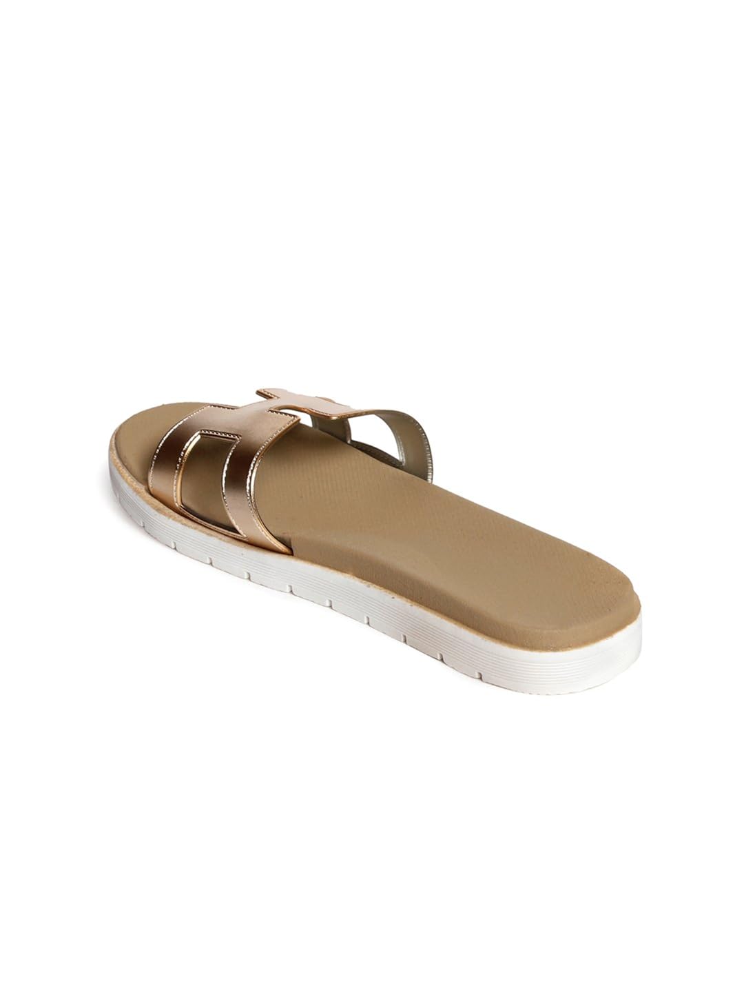 meriggiare women gold synthetic flats