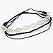 Lux Accessories Lace Woven Black Stretch Headband Set Head Band (3pc)