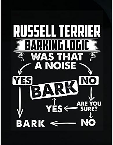 Russell Terrier Barking Logic Funny Russell Terrier - Sticker