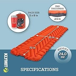 Klymit Static V Inflatable Sleeping Pad for