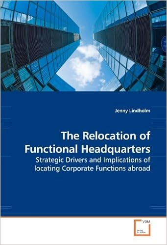 The Relocation Of Functional Headquarters Strategic Drivers And Implications Of Locating Corporate Functions Abroad Lindholm Jenny 9783639225914 Amazon Com Books