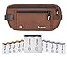 Travelambo Money Belt RFID Blocking Travel Wallet Passort Holder With Bonus RFID Sleeves Minimalist Wallet (RFID sleeves brown)