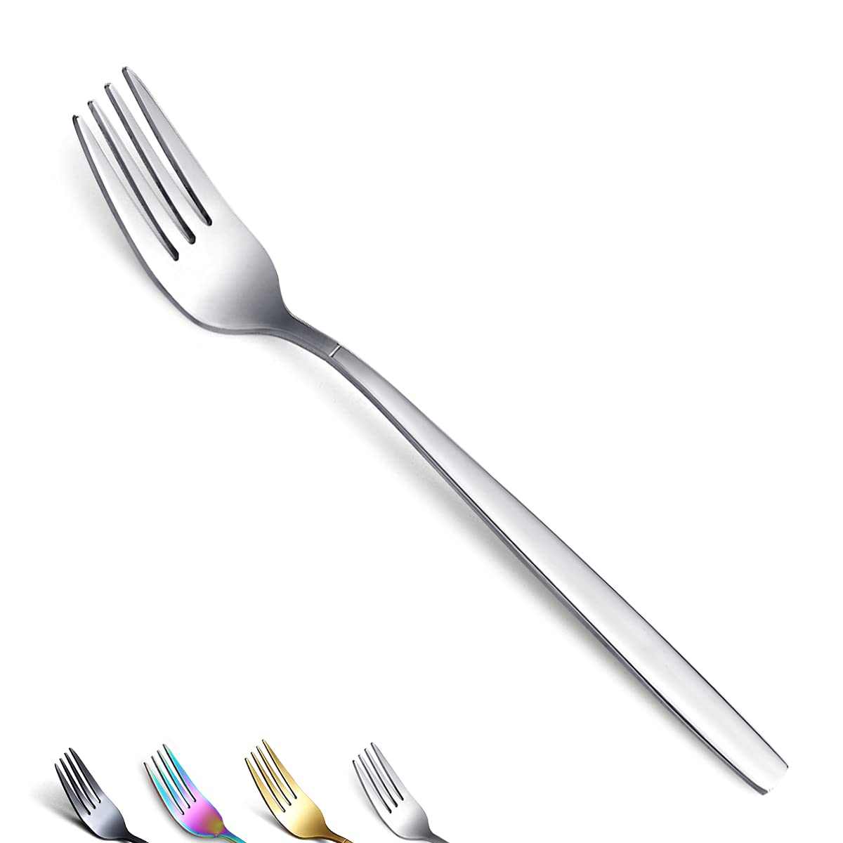 Berglander Forks of 6, Stainless Steel Modern Fork Set, Forks and Spoons Cutlery, Spoons and Forks Set