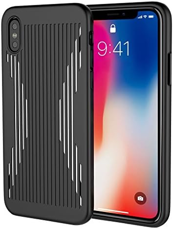 Mxstudio iPhone X Case, Soft TPE Shockproof Cover Protective Defender for iPhone X Black