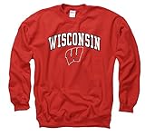 Wisconsin Badgers Arch with Logo Crewneck (Red, Large)
