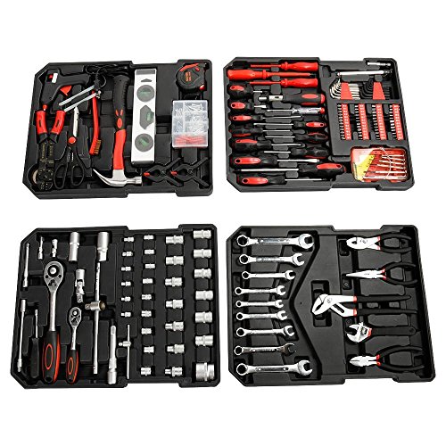 Gotobuy Complete Tool Kit 599 Piece Case Screwdriver Socket Tool w/ Gift Gloves