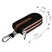 Leather Car Smart Key Chain Universal Key Holder Bag Black Zipper Case Cover Wallet Bag Shell Fob Ring (Bentley)