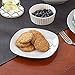 Y YHY 7.3 Inches Porcelain Appetizer Plate Set, White Square Dessert Plates, Set of 4