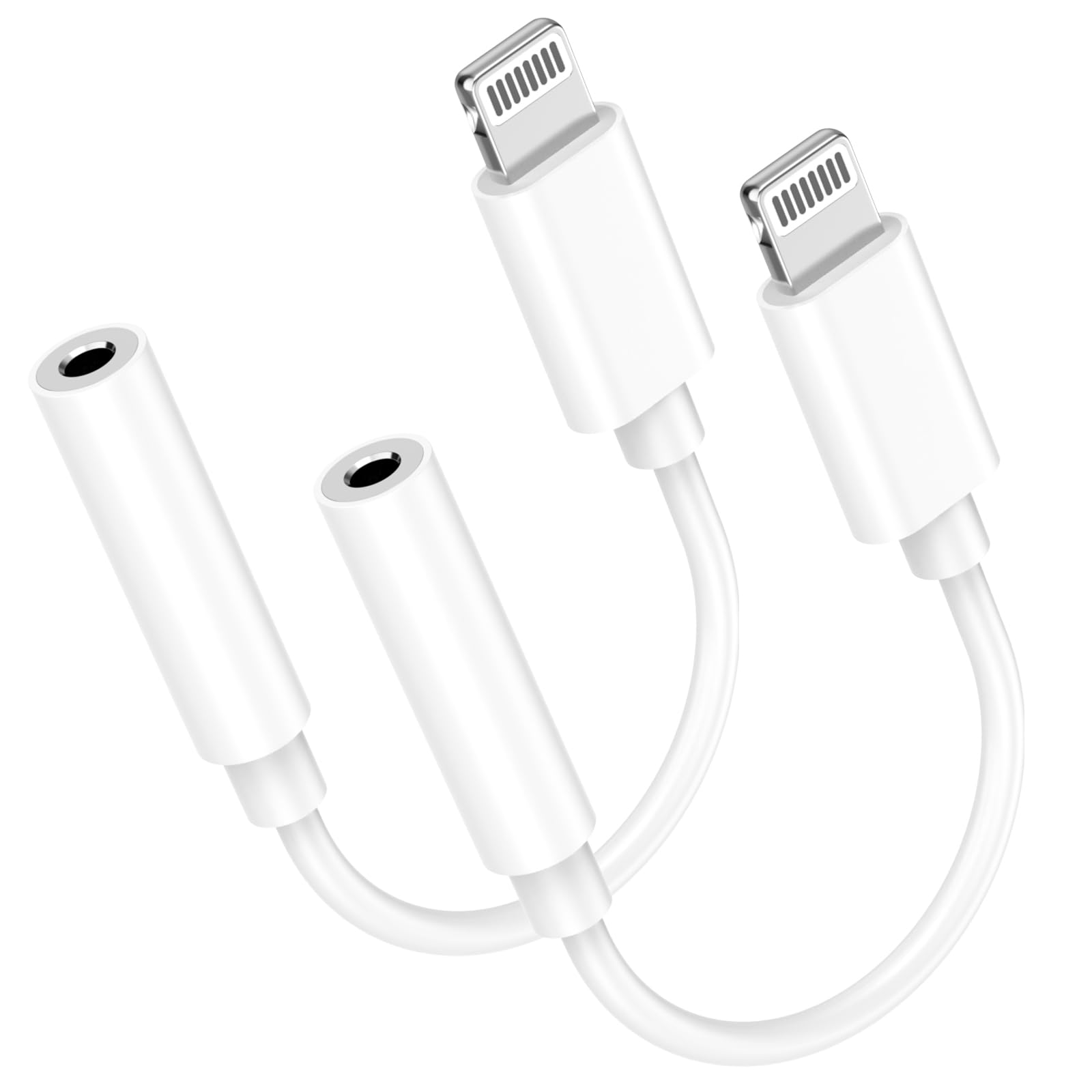 Photo 1 of [Apple MFi Certified]2 Pack iPhone Headphone Adapter,Lightning to 3.5 mm Headphone/Earphones Dongle Jack Adapter Audio Aux Cable Converter Compatible with iPhone14 13 12 11 XS XR X 8 7 Support All iOS