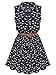 Milumia Women's Lapel Cat Print Shirt Dress