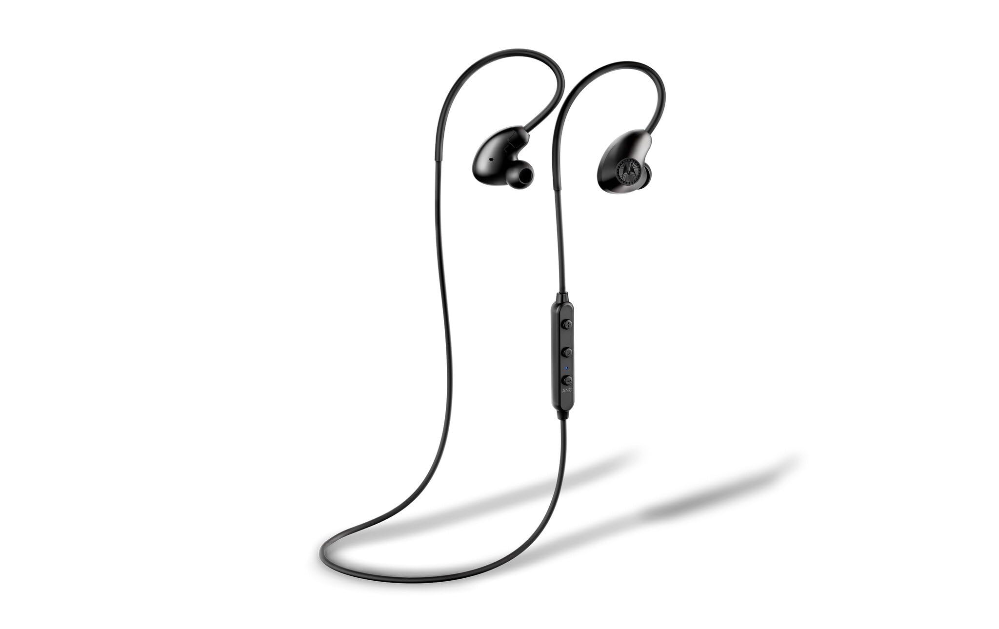 Motorola Verveloop 500 ANC Active Noise Cancelling Wireless Sport In-Ear Headphones with Secure Fit and Integrated Microphone Black