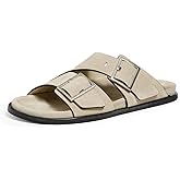 ALOHAS Women's Alba Suede Beige Leather Sandals