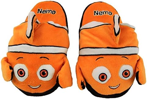 Stompeez Animated Nemo Plush Slippers - Ultra Soft and Fuzzy - Fins Flap and Flutter as You Walk